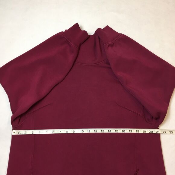 Lululemon Womens 6 Sweatshirt Top Funnel Neck Crossover Back Pink Berry Pocket - Picture 9 of 12